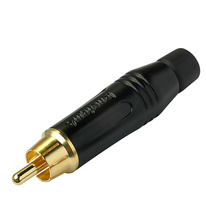 Male RCA Cable Connector Black