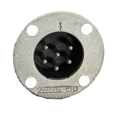 6 Pin Male Panel Mount Connector