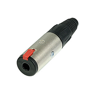 3 Pole 1/4" Female Jack Cable Connector