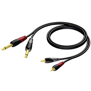 3.0m Dual 6.3mm Jack - Dual RCA Cable