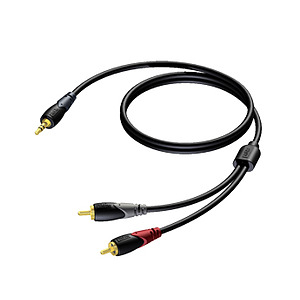 1.5m 3.5mm Jack Male Stereo - Dual RCA Cable