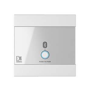 Universal Wall Panel with Bluetooth Receiver Input - White